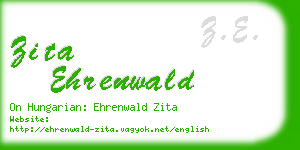 zita ehrenwald business card